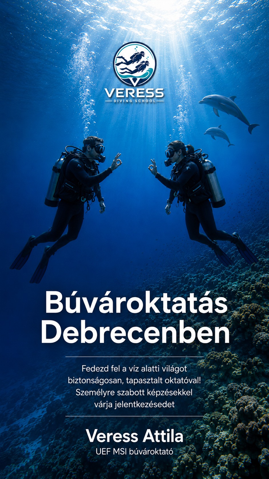 Búvároktatás Debrecenben mobil álló hero kép